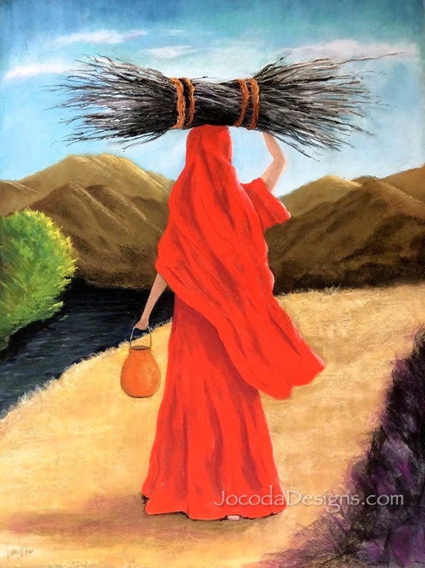 Pastel-9-The-Woman-in-Red-18X24